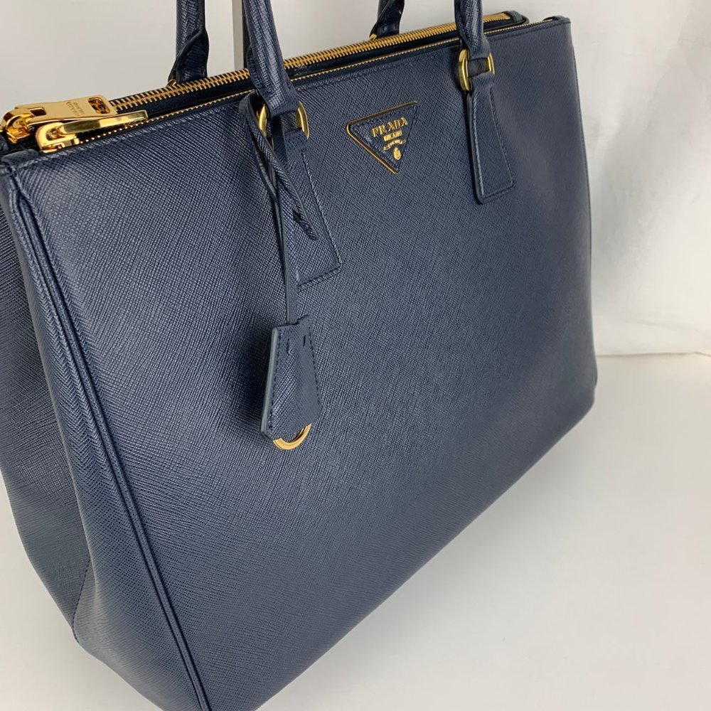 New Prada Galleria Lux Baltico Double Zip Tote - Picture 2 of 9